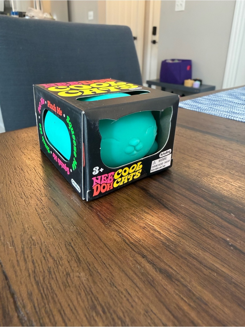 NeeDoh Cool Cats Teal Squeeze Toy by Schylling